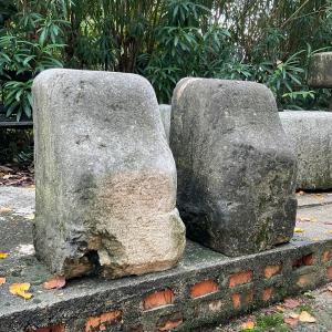 Antique marble bollards